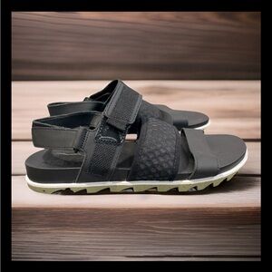SOREL Roaming Deacon Slingback Sandals Walk Black Adjustable Straps Sz 9.5